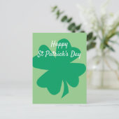 Happy St Patrick's Day Shamrock Leaf Irish Custom Briefkaart (Staand voorkant)