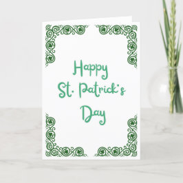 Happy St Patricks Day - Shamrock Lijst Feestdagen Kaart