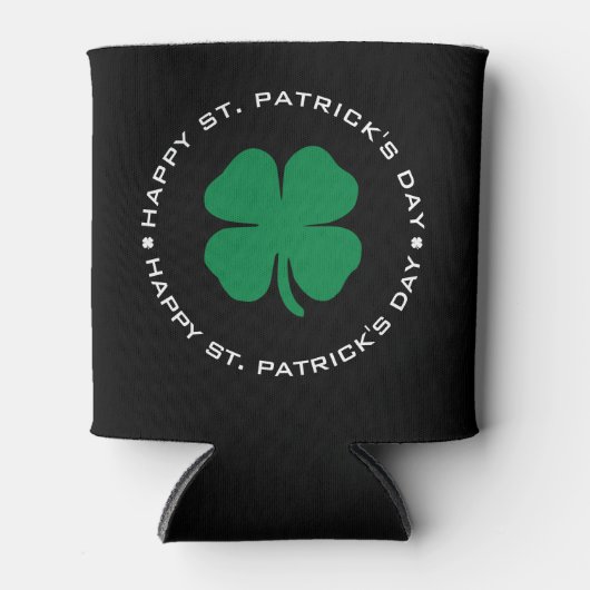 Happy St. Patrick's Day Shamrock Lucky Charm Blikjeskoeler (Voorkant)