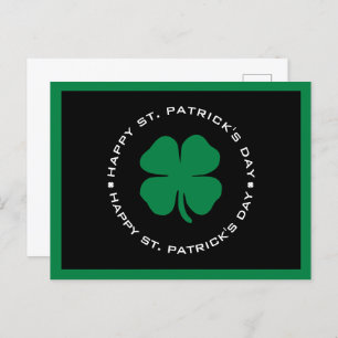 Happy St. Patrick's Day Shamrock Lucky Charm Briefkaart