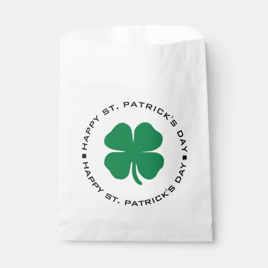 Happy St. Patrick's Day Shamrock Lucky Charm Class Bedankzakje (Voorkant)