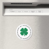Happy St. Patrick's Day Shamrock Lucky Charm Magneet (Insitu (Vaatwasser))