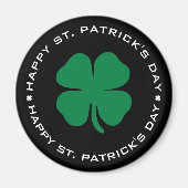 Happy St. Patrick's Day Shamrock Lucky Charm Magneet (Voorkant)