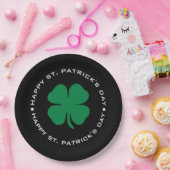 Happy St. Patrick's Day Shamrock Lucky Charm Papieren Bordje (Feest)