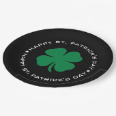 Happy St. Patrick's Day Shamrock Lucky Charm Papieren Bordje (Gekanteld)