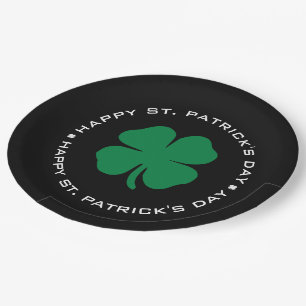 Happy St. Patrick's Day Shamrock Lucky Charm Papieren Bordje