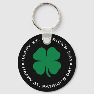 Happy St. Patrick's Day Shamrock Lucky Charm Sleutelhanger