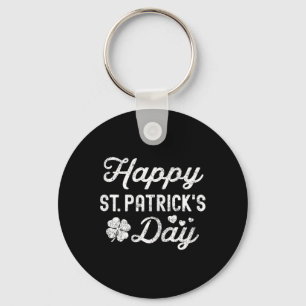 Happy St Patricks Day Shamrock Lucky Girl Vrouwen Sleutelhanger