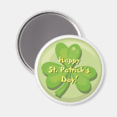 Happy St. Patrick's Day Shamrock Magneet (Voorkant / Achterkant)