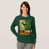 Happy St. Patrick's Day Shamrock Martini  T-shirt (Voorkant volledig)
