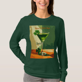 Happy St. Patrick's Day Shamrock Martini  T-shirt