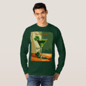 Happy St. Patrick's Day Shamrock Martini  T-shirt (Voorkant volledig)