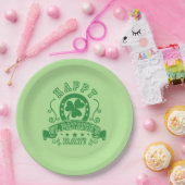 Happy St Patrick's Day Shamrock Papieren Bordje (Feest)