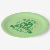 Happy St Patrick's Day Shamrock Papieren Bordje (Gekanteld)