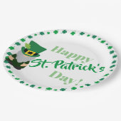 Happy St Patricks Day Shamrock Papieren Bordje (Gekanteld)