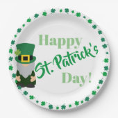 Happy St Patricks Day Shamrock Papieren Bordje (Voorkant)