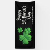 Happy St Patricks Day Shamrock Party - Gepersonali Spandoek (Verticaal)