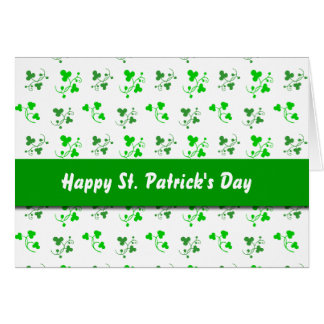 Happy St. Patrick's Day Shamrock Pattern-kaart