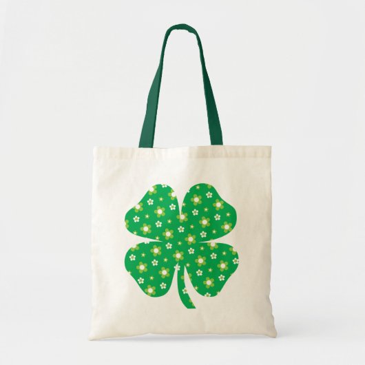 Happy St. Patrick's Day | Shamrock Pattern Tote Bag (Voorkant)