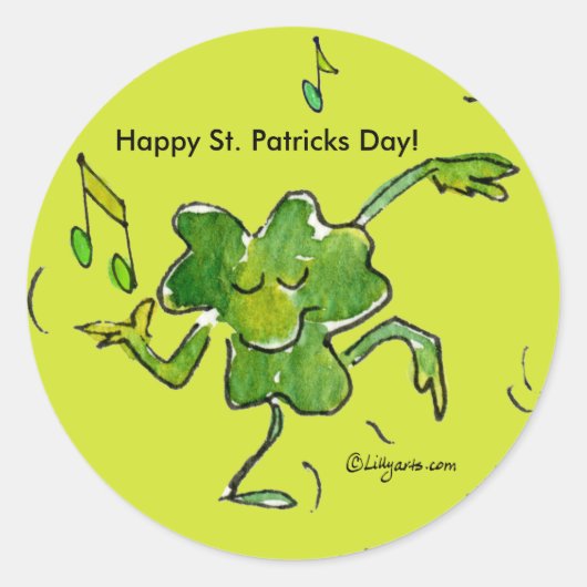 Happy St. Patricks Day Shamrock Sticker (Voorkant)