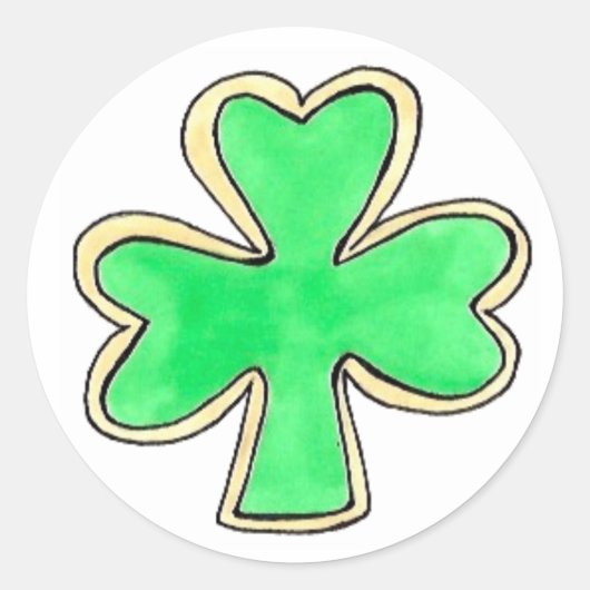 Happy St. Patrick's Day Shamrock Sugar Cookies Ronde Sticker (Voorkant)