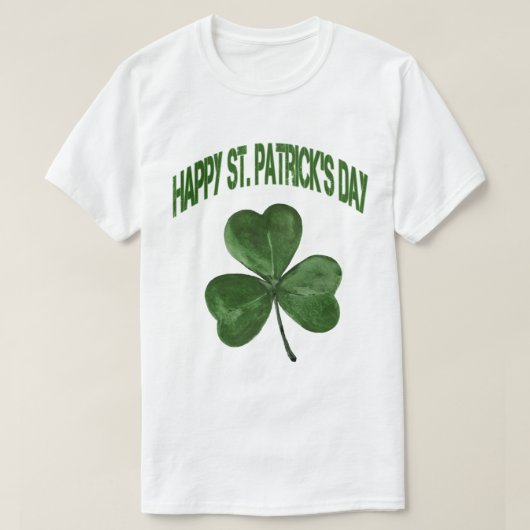 Happy St. Patrick's Day Shamrock T-Shirt (Design voorkant)