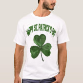Happy St. Patrick's Day Shamrock T-Shirt (Voorkant)