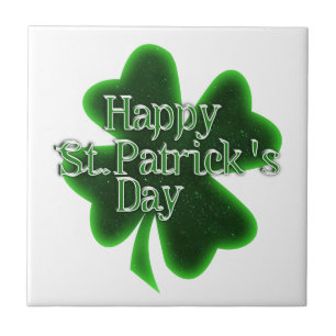 Happy St. Patricks Day Shamrock Tegeltje