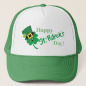 Happy St Patricks Day Shamrock Trucker Pet (Voorkant)