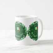 Happy St. Patrick's Day Shamrock Wreath Mug Koffiemok (Voorkant rechts)