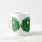 Happy St. Patrick's Day Shamrock Wreath Mug Koffiemok (Voorkant links)