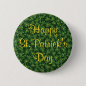 Happy St. Patrick's Day Shamrocks Button (Voorkant)