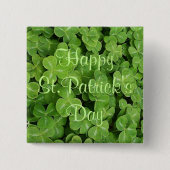 Happy St. Patrick's Day Shamrocks Button (Voorkant)