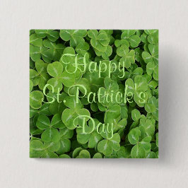 Happy St. Patrick's Day Shamrocks Button