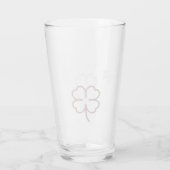 Happy St. Patrick's Day Shamrocks Eenvoudig script Glas (Achterkant)