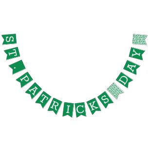 Happy St Patricks Day Shamrocks Green Vlaggetjes