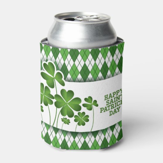 Happy St. Patrick's Day Shamrocks Koelbox Blikjeskoeler (Blikje Voorkant)