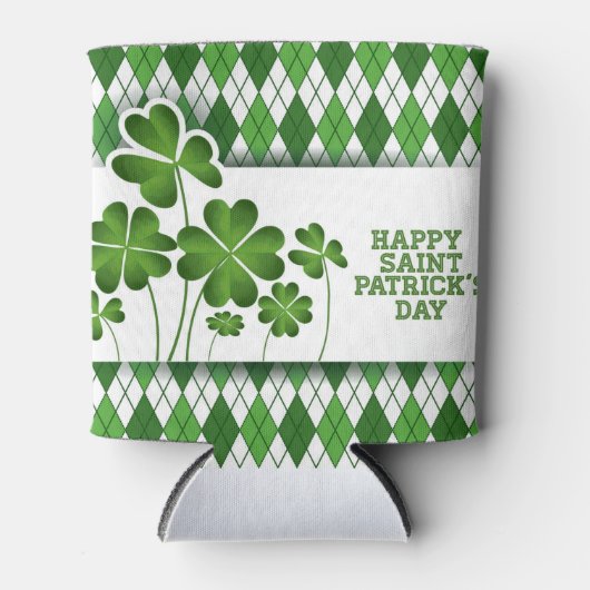 Happy St. Patrick's Day Shamrocks Koelbox Blikjeskoeler (Voorkant)