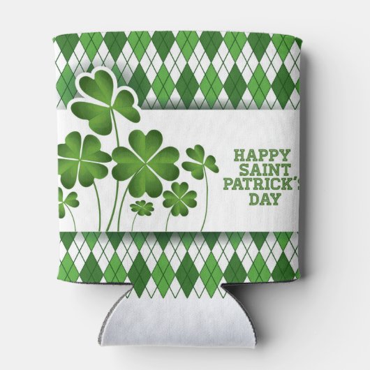 Happy St. Patrick's Day Shamrocks Koelbox Blikjeskoeler (Achterkant)