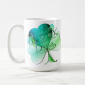 Happy St. Patrick's Day Shamrocks Koffiemok (Links)