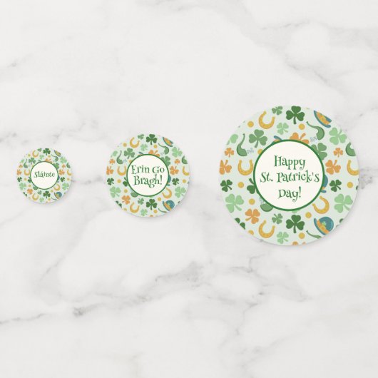 Happy St. Patrick's Day Shamrocks papieren Onderze Confetti (Voorkanten)