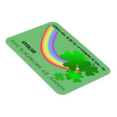 Happy St Patrick's Day shamrocks rainbow jouw naam Magneet (Rechterzijde)