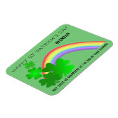 Happy St Patrick's Day shamrocks rainbow jouw naam Magneet (Linkerzijde)