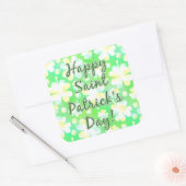 Happy St Patrick's Day Shamrocks Retro Waterverf Vierkante Sticker (Envelop)