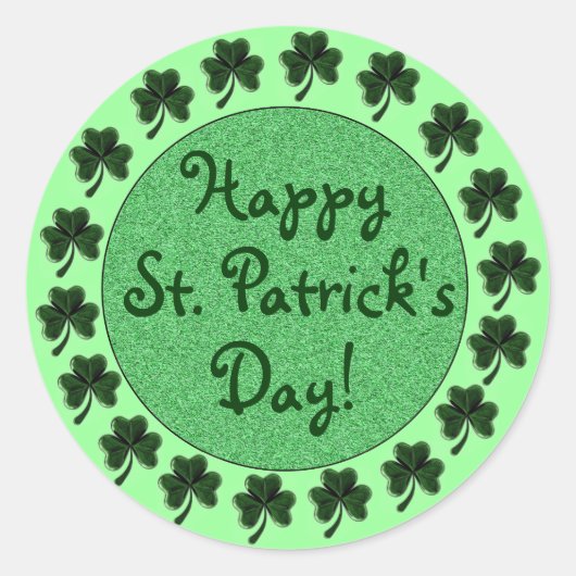 Happy St. Patrick's Day Shamrock's Stickers (Voorkant)