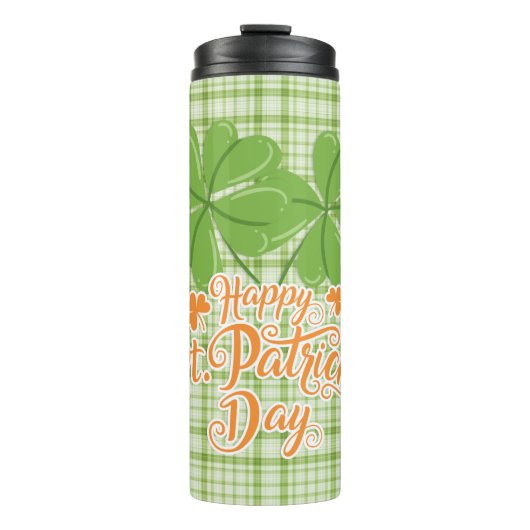 Happy St Patrick's Day - Shamrocks Thermosbeker (Voorkant)