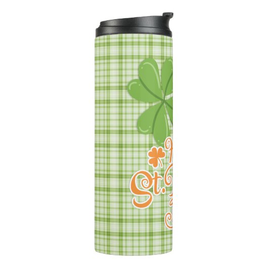 Happy St Patrick's Day - Shamrocks Thermosbeker (Gedraaid links)
