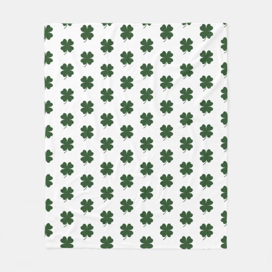 Happy St. Patrick's Day Shamrocks Throw Blanket Fleece Deken (Voorkant)