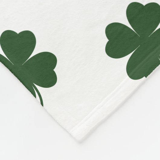 Happy St. Patrick's Day Shamrocks Throw Blanket Fleece Deken (Hoek)
