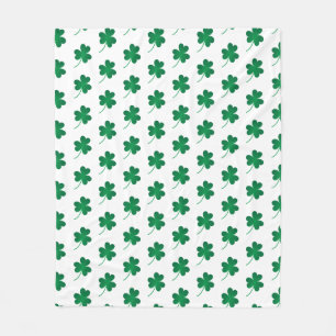 Happy St. Patrick's Day Shamrocks Throw Blanket Fleece Deken